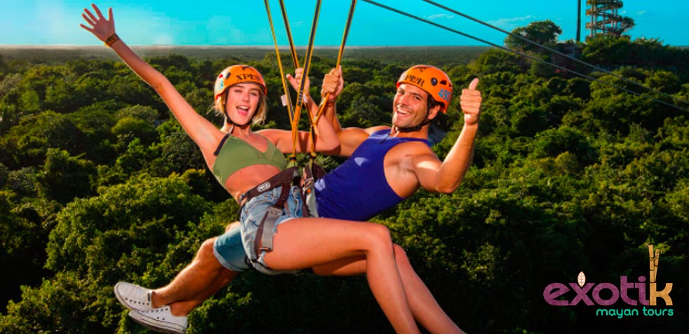 tirolina excursión en Riviera Maya