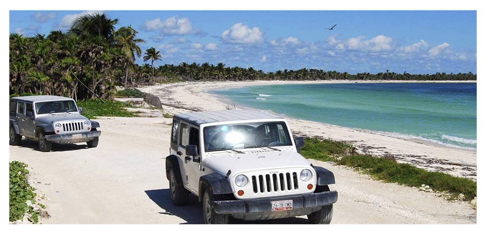alquiler de coches en riviera maya para visitar las playas