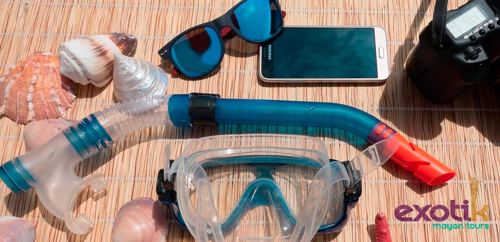 Equipo de snorkel nadar con tortugas en Akumal