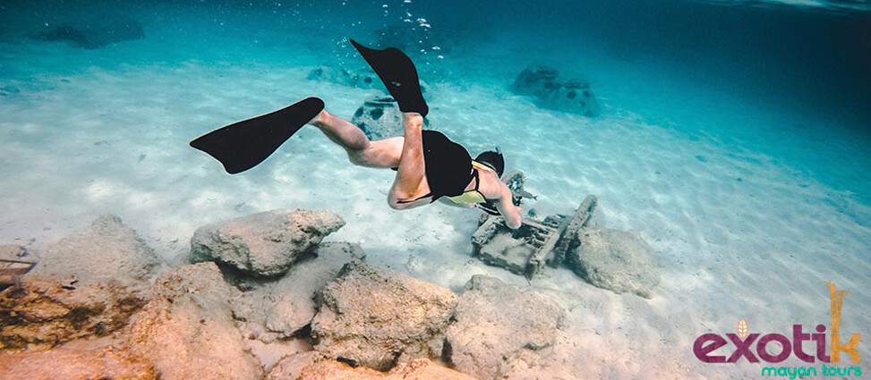 La excursión Tulum- Cobá- Akumal te permitirá realizar la actividad del snorkel, totalmente inolvidable. 